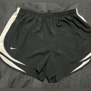Nike Black Tempo Shorts with White Swoosh